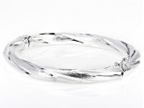 Sterling Silver 7mm Satin Finish Twisted Bangle