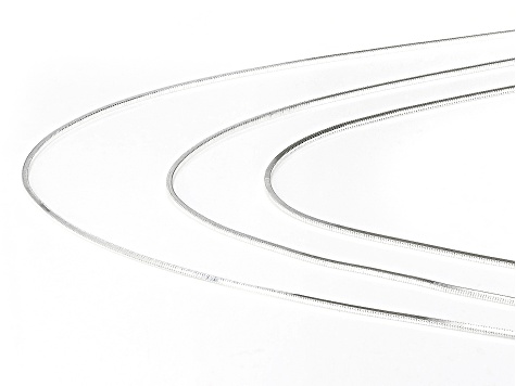 Sterling Silver Multi-Strand Snake Link 18 Inch Necklace