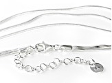 Sterling Silver Multi-Strand Snake Link 18 Inch Necklace