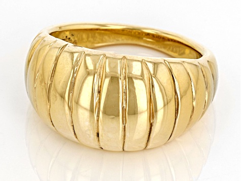 Women's Gold Croissant Detail 5 Pack Ring Set