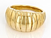 18k Yellow Gold Over Sterling Silver Croissant Style Ring