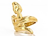18k Yellow Gold Over Sterling Silver Snake Ring
