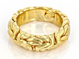 18k Yellow Gold Over Sterling Silver Byzantine Style Ring