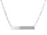 Sterling Silver Paperclip Link Bar 18 Inch Necklace