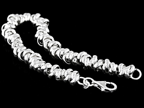 Sterling Silver Rolling Rolo Link Bracelet