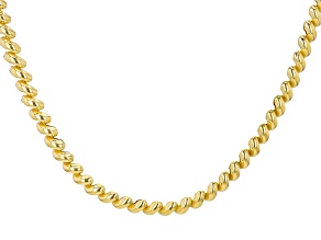 18k Yellow Gold Over Sterling Silver 6.3mm San Marco 20 Inch Chain