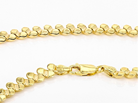 18k Yellow Gold Over Sterling Silver 6.3mm San Marco 20 Inch Chain - AG1111