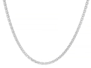 Sterling Silver Wheat Link 18 Inch Necklace With Toggle Bar