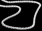 Sterling Silver Wheat Link 18 Inch Necklace With Toggle Bar