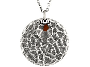 Sterling Silver Mustard Seed Pendant With Enamel & 20 Inch Cable Chain