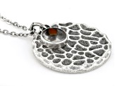 Sterling Silver Mustard Seed Pendant With Enamel & 20 Inch Cable Chain