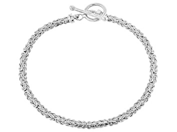 Picture of Sterling Silver Byzantine Link Toggle Bracelet