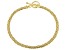 18k Yellow Gold Over Sterling Silver Byzantine Link Toggle Bracelet