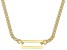 18k Yellow Gold Over Sterling Silver Paperclip Station Bismark Link 18 Inch Necklace