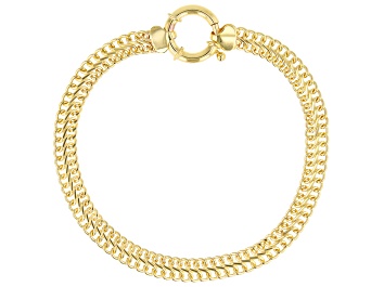 Picture of 18k Yellow Gold Over Sterling Silver 6mm Infinity Link Bracelet