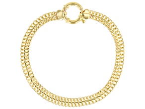 18k Yellow Gold Over Sterling Silver 6mm Infinity Link Bracelet