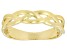 18k Yellow Gold Over Sterling Silver Celtic Design Band Ring