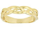 18k Yellow Gold Over Sterling Silver Celtic Design Band Ring