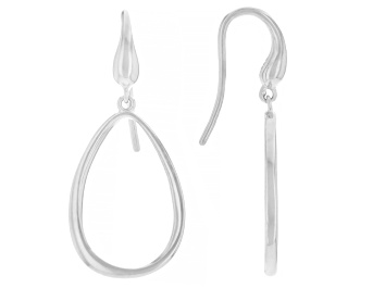 Picture of Sterling Silver Pear Shaped Dangle Earrings