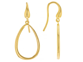 Picture of 18k Yellow Gold Over Sterling Silver Pear Shaped Dangle Earrings