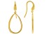 18k Yellow Gold Over Sterling Silver Pear Shaped Dangle Earrings