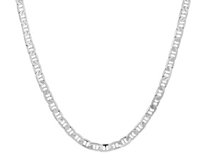 Sterling Silver 3.9mm Flat Mariner 20 Inch Chain