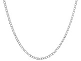 Sterling Silver 2.3mm Flat Textured Valentino 20 Inch Chain