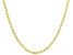 18k Yellow Gold Over Sterling Silver 2.3mm Flat Textured Valentino 20 Inch Chain
