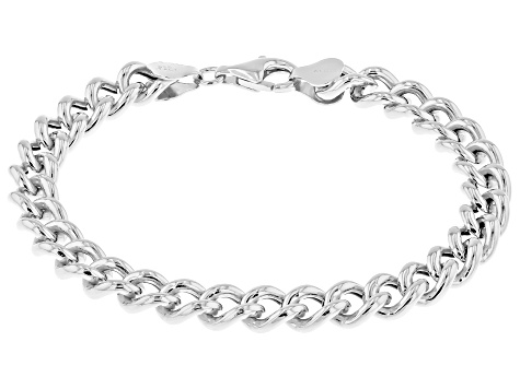 Sterling Silver 7.7mm Curb Link Bracelet - AG1152 | JTV.com