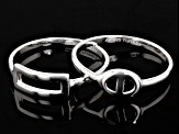 Sterling Silver Mariner Link & Paperclip Link Ring Set of 2