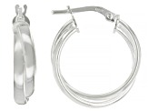 Sterling Silver 13/16" Twisted Hoop Earrings