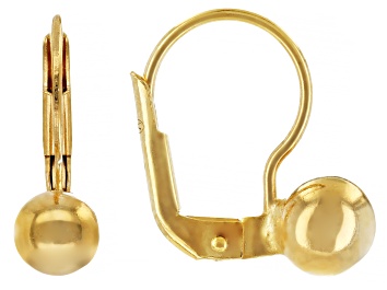 Picture of 18k Yellow Gold Over Sterling Silver Ball Earrings