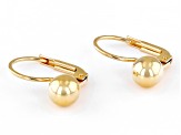 18k Yellow Gold Over Sterling Silver Ball Earrings