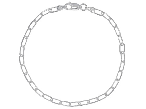 Sterling Silver Bead, Paperclip, & Herringbone Link Bracelet Set of 3