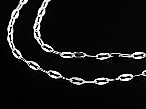 Sterling Silver Mirror Link Multi-Row Bracelet
