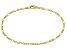 18k Yellow Gold Over Sterling Silver 2mm Figaro Link Bracelet