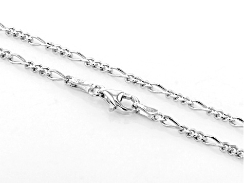 Sterling Silver 2mm Figaro 20 Inch Chain