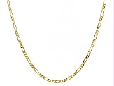 18k Yellow Gold Over Sterling Silver 2mm Figaro 20 Inch Chain