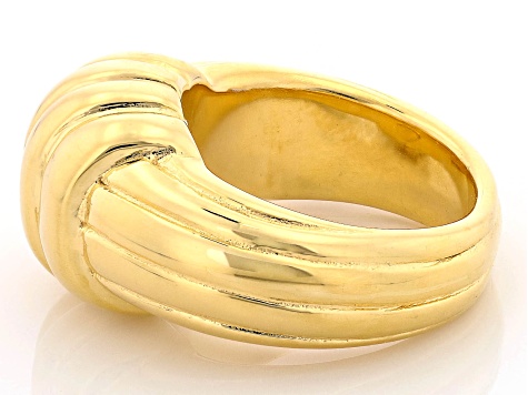 18k Yellow Gold Over Sterling Silver Knot Band Ring