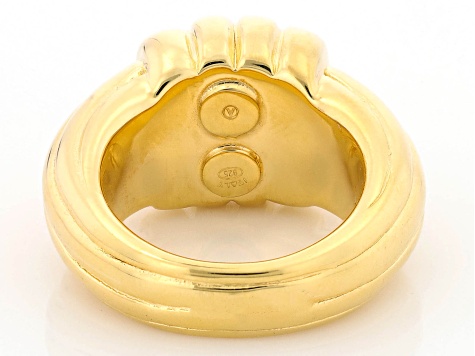 18k Yellow Gold Over Sterling Silver Knot Band Ring