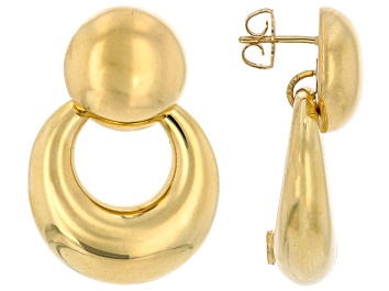 Picture of 18k Yellow Gold Over Sterling Silver Door Knocker Earrings