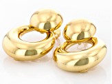 18k Yellow Gold Over Sterling Silver Door Knocker Earrings