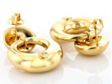 18k Yellow Gold Over Sterling Silver Door Knocker Earrings