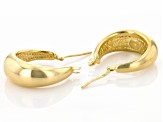 18k Yellow Gold Over Sterling Silver Graduated Hoop Earrings