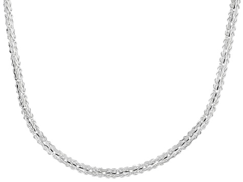 Sterling Silver 4mm Byzantine Link Bracelet & 20 Inch Chain Set of 2