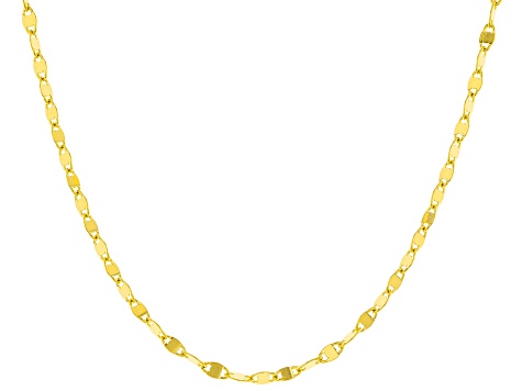 18k Yellow Gold Over Sterling Silver Heart 20 Inch Necklace & Valentino 18 Inch Chain Set of 2