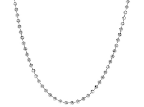Sterling Silver 1.8mm Diamond-Cut Bead 22 Inch Chain