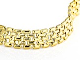 18k Yellow Gold Over Sterling Silver 12mm Panther Link Bracelet