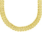 18k Yellow Gold Over Sterling Silver 12mm Panther 18 Inch Chain