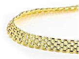 18k Yellow Gold Over Sterling Silver 12mm Panther 18 Inch Chain